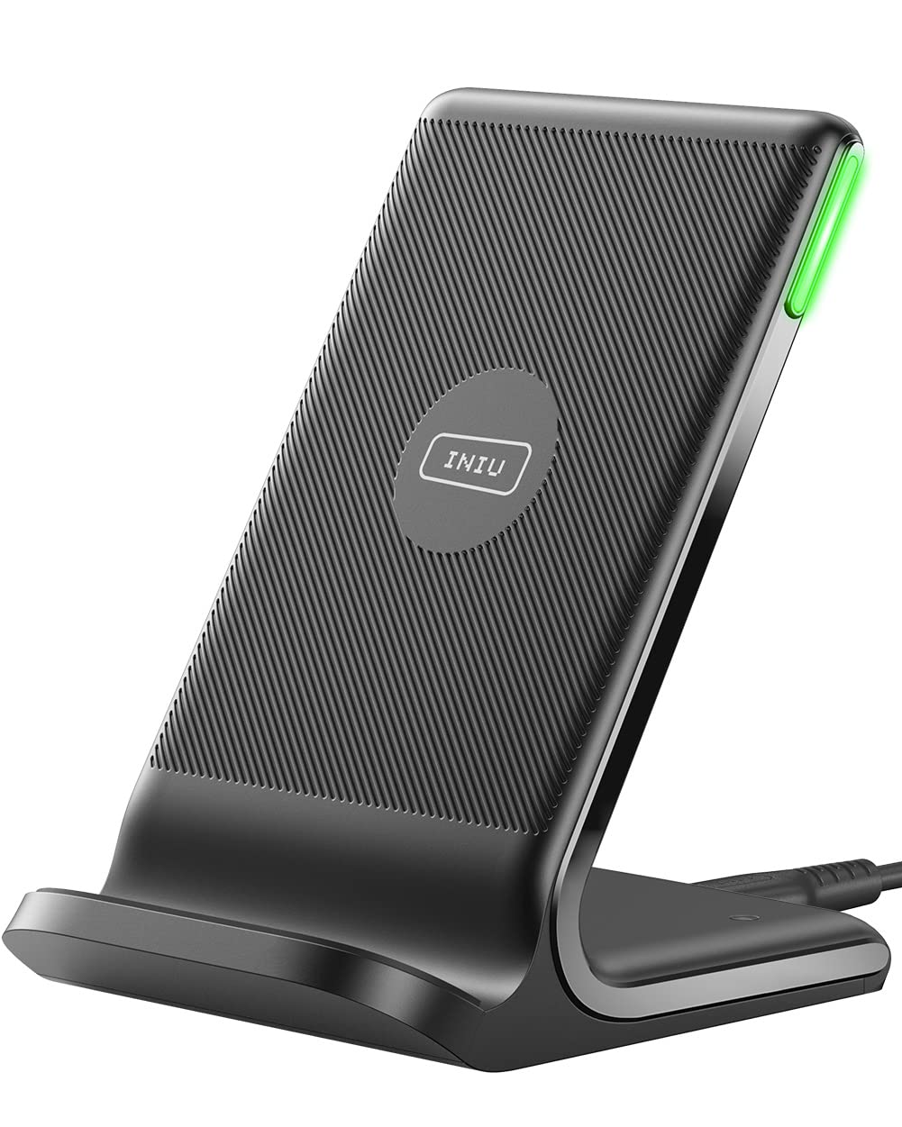 INIU Wireless Charger, 15W Fast Qi-Certified Wireless Charging Station with Sleep-Friendly Adaptive Light Compatible with iPhone 15 14 13 12 Pro XS 8 Plus Samsung Galaxy S23 S22 S21 Note 20 Google etc