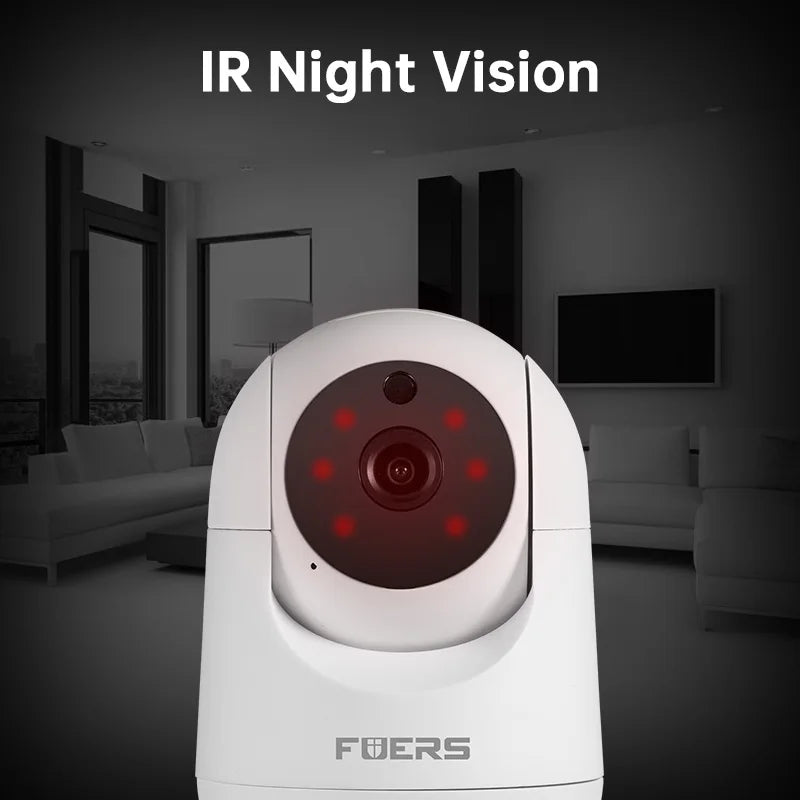 Fuers 4K 8MP IP Camera Tuya Smart Home Indoor WiFi Wireless Surveillance Camera Automatic Tracking CCTV Security Baby Monitor